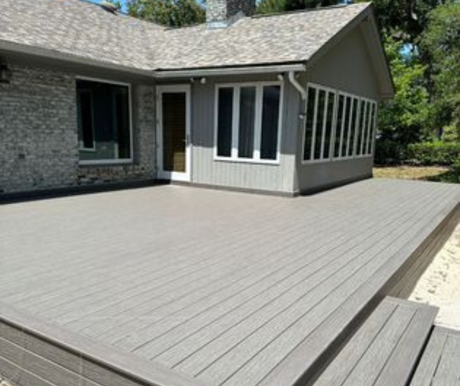 Home-Remodeling-Service, Exterior Service- Grey Deck with Trim-Exterior painting